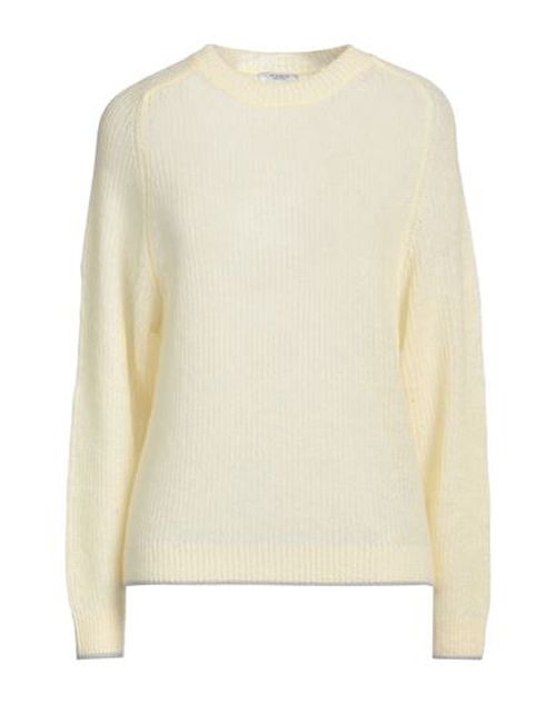 Peserico Woman Sweater Pastel yellow Size 4 Baby alpaca wool, Nylon, Virgin Wool