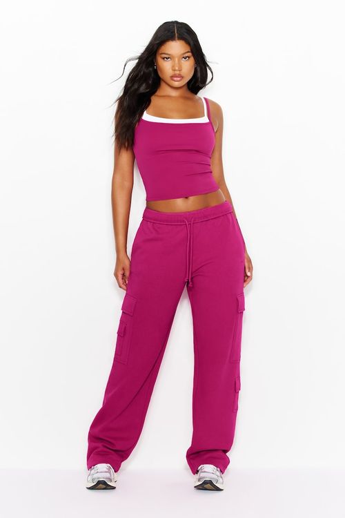 UltraFleece Cargo Sweatpants - Pink - Women Clothing