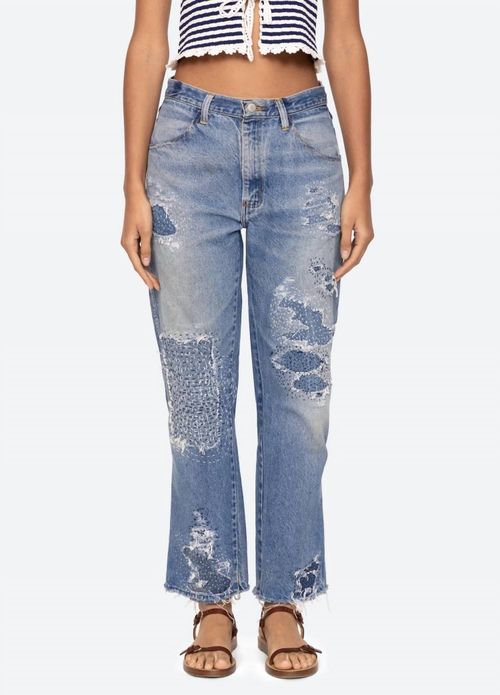 Oli Distressed Mid-Rise Jean In Blue