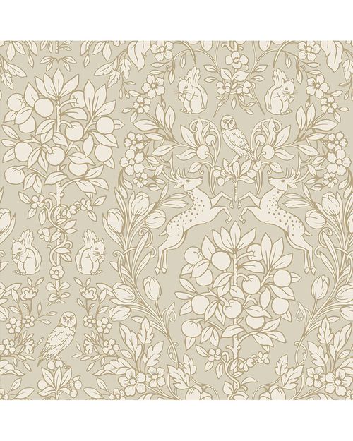 NuWallpaper Taupe Enchanted Peel & Stick Wallpaper