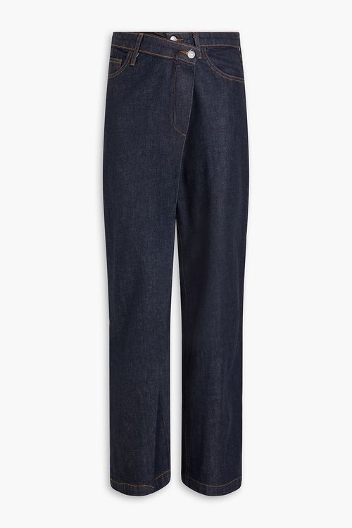 Casey coated high-rise straight-leg jeans - Blue - 29