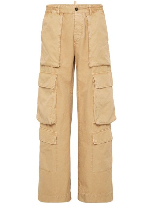 Panelled multi-pocket cargo trousers - Neutrals