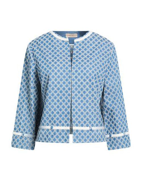 Woman Jacket Blue Size 6 Cotton