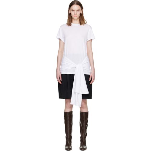 White Tie-Waist Jersey T-shirt