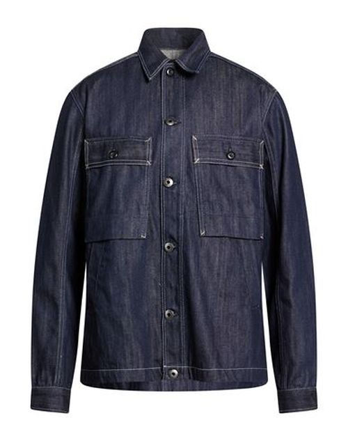 Man Denim shirt Blue Size M Organic cotton, Recycled cotton