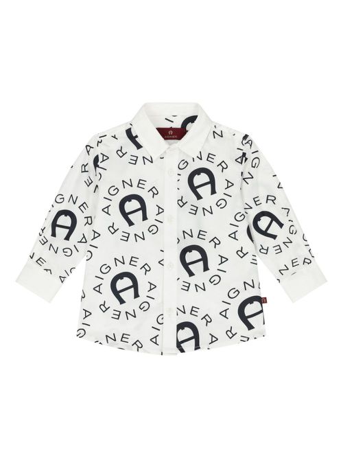 Logo-print shirt - White