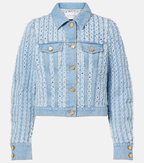 Striped denim jacket