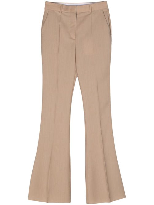 High-waist flared trousers - Neutrals