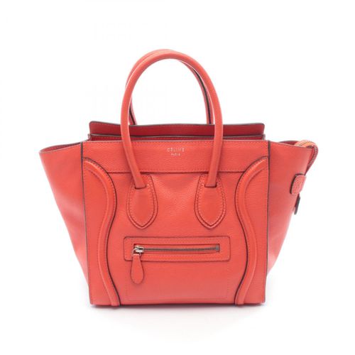 Celine Red Color Leather Handbag Tote Bag Pre-Owned