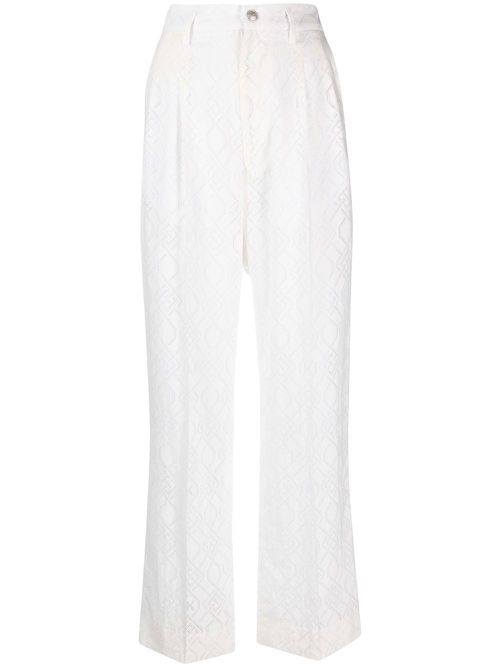 Wide-leg trousers - White