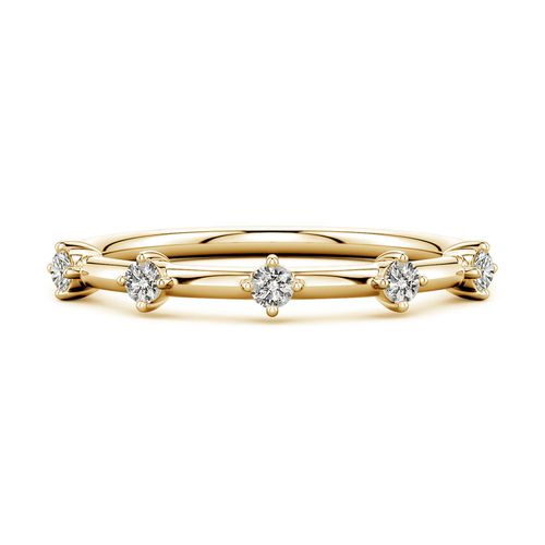 Angara 2 MM Round Diamond Five-Stone Station Ring in 14K Yellow Gold