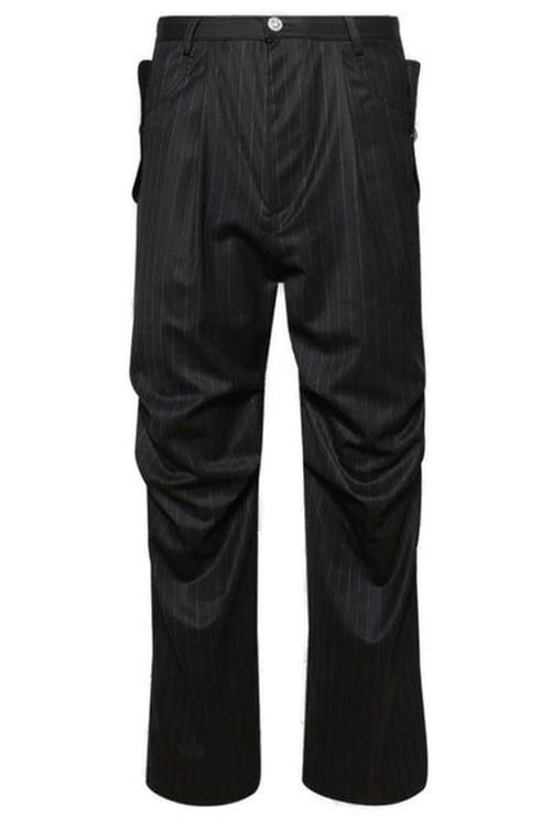 Bluemarble Pinstripe Print Parachute Trousers