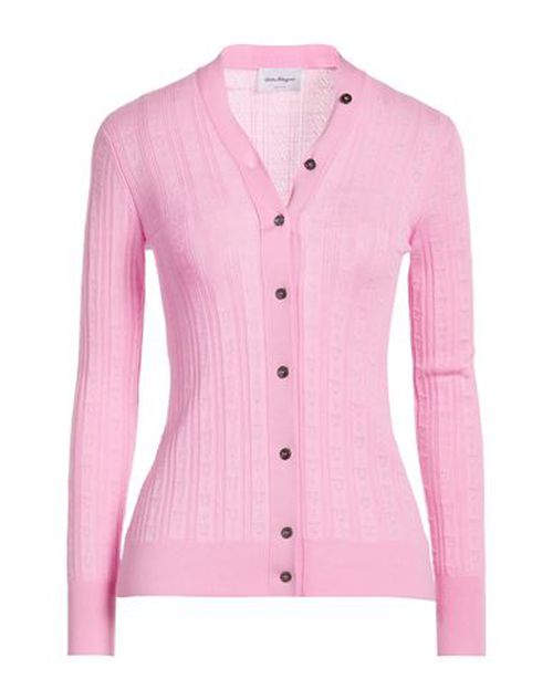 Woman Cardigan Pink Size XL Virgin Wool