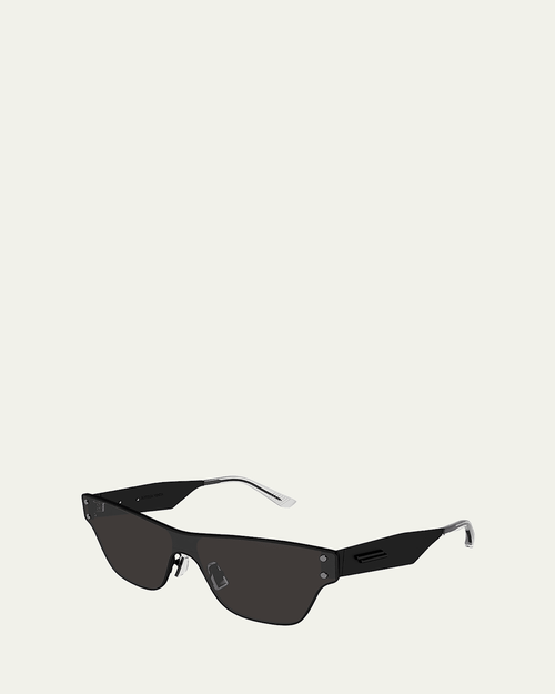 Rectangle Monochromatic Metal Sunglasses