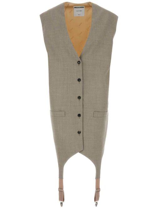 V-neck waistcoat - Neutrals