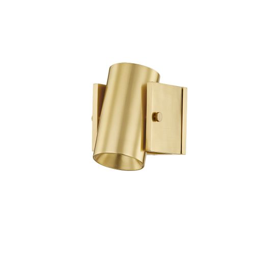 Aged Brass One Light Wall Sconce from the Nowra Collection