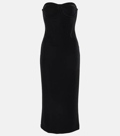 Velvet bustier dress