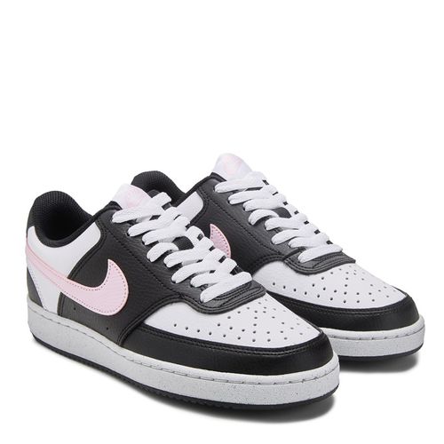 Women's Court Vision Low Sneakers (Black/Pink/White)