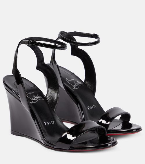 Christian Louboutin Patent leather wedge sandals