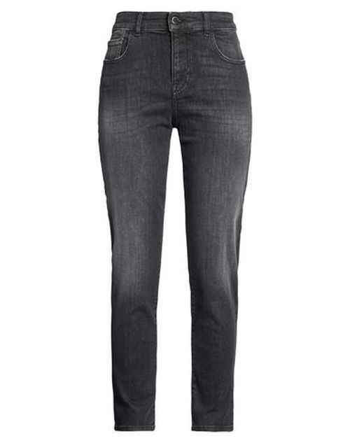 Woman Jeans Black Size 28 Cotton, Elastane