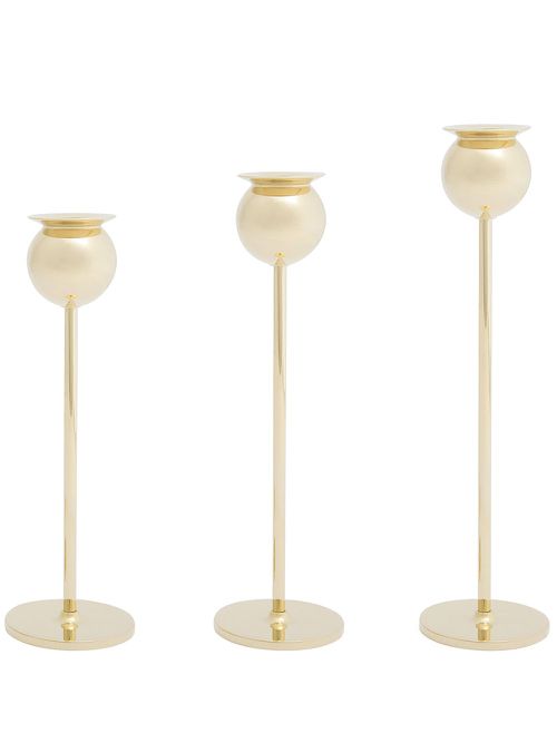 Tulip candlesticks (set of 3) - Gold