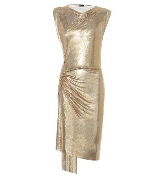 Draped mesh dress