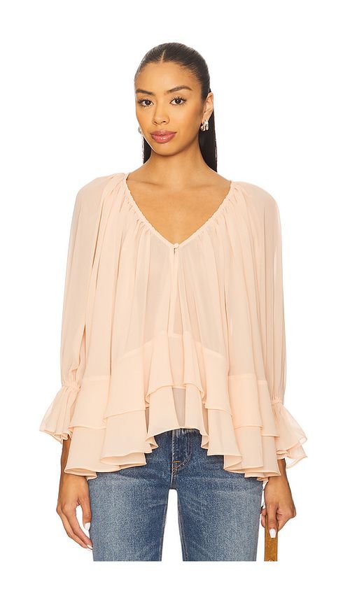 Tularosa Lenora Blouse in Peach.  XS also in L, M