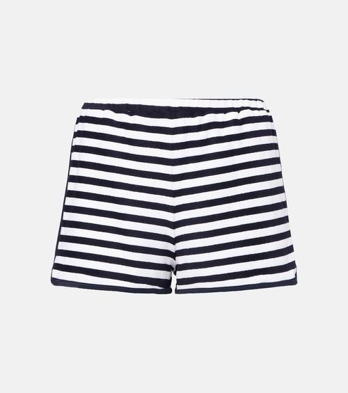 Striped terry shorts