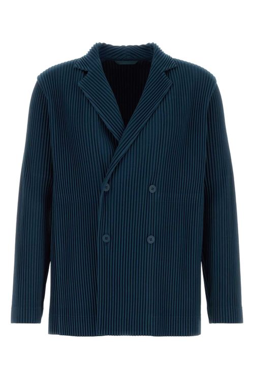 Pleats Blazer — Navy