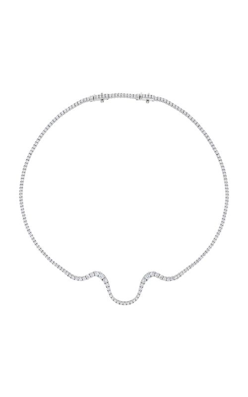 Radiant 18K White Gold Diamond Necklace
