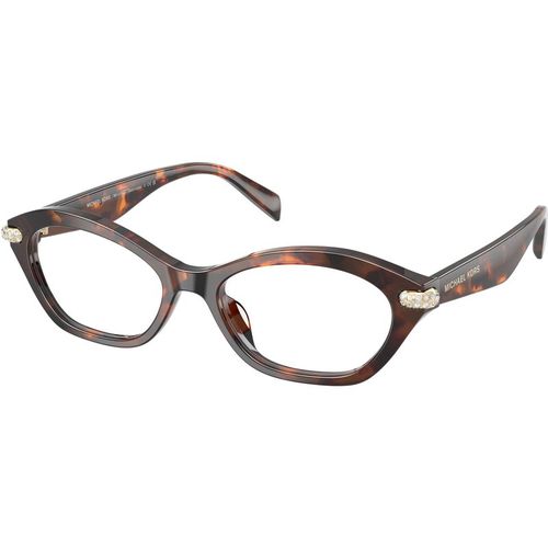 Michael Kors Mujer Michael Kors MK4186BU SAINT LUCIA 4031 Monturas ópticas Acetato Tortuga Transparente Redonda Norma