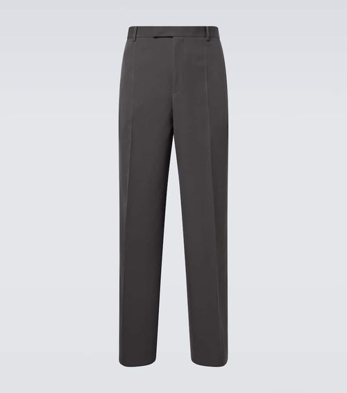 Wool wide-leg pants
