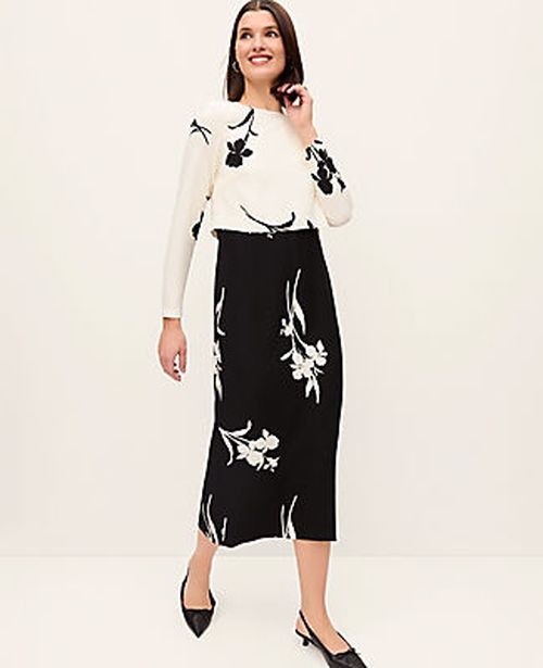 Ann Taylor Mixed Floral Sheath Dress