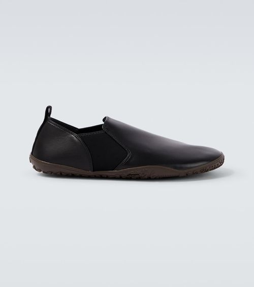 Vibram leather slip-on shoes