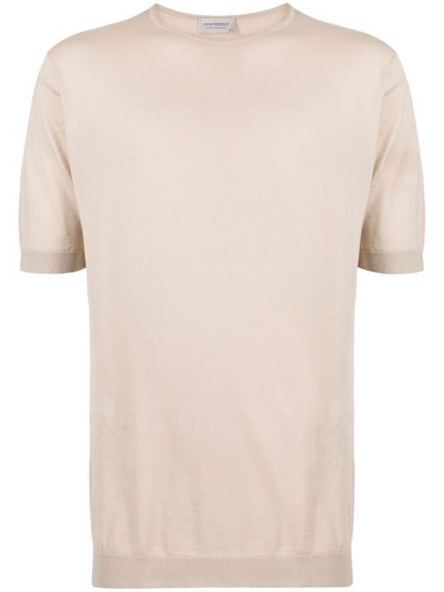 Belden knitted cotton T-shirt - Neutrals