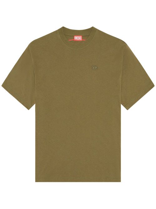 D-embroidery cotton T-Shirt - Green