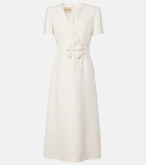 Cady Couture floral-appliqué midi dress