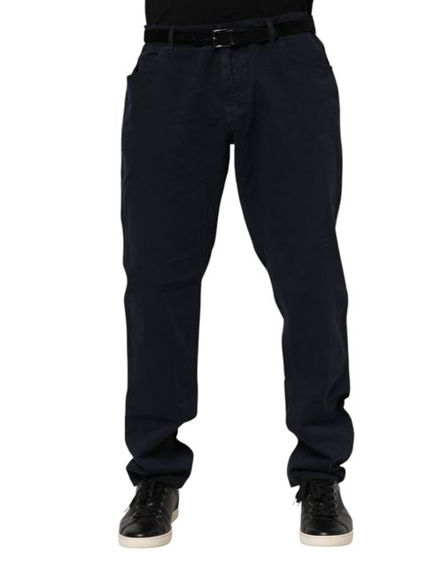Dolce & Gabbana Black Cotton Tapered Denim Men's Jean