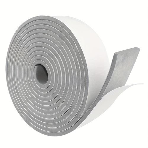TEMU 1 Roll Self-adhesive Foam Tape Seal Strip For Weather Stripping Foam Strip For Door Joints, Window Sealing, Anti-collision, Soundproofing