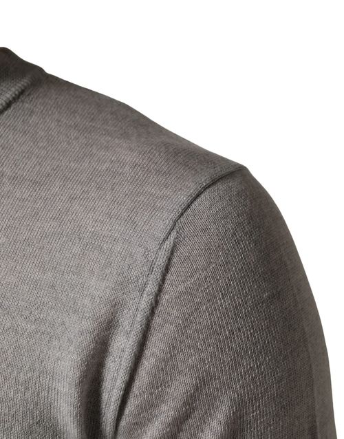 Crew Neck Virgin Wool Sweater — Gray