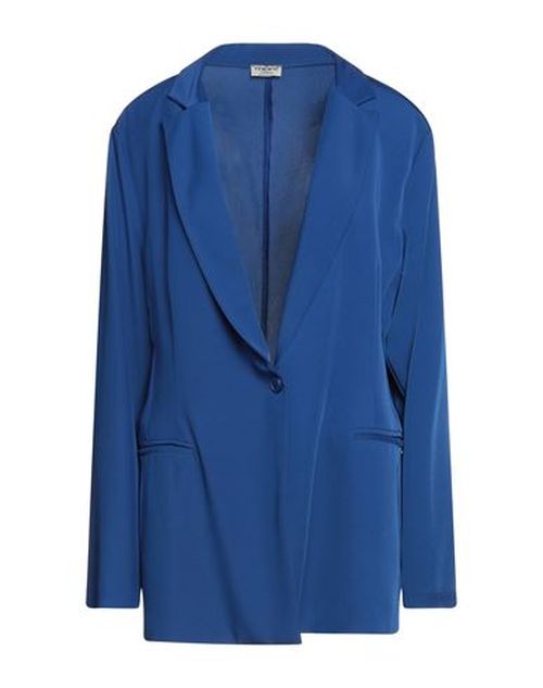 Woman Blazer Midnight blue Size M Polyester, Elastane
