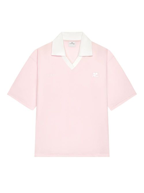 Logo oversize polo shirt