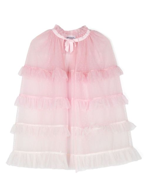 Polka dot mesh cape - Pink