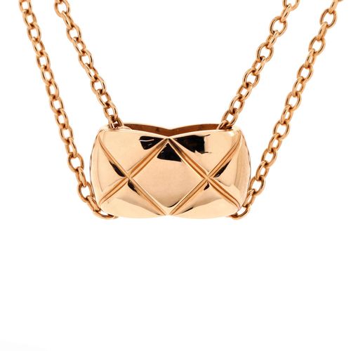 Coco Crush Double Chain Pendant Necklace