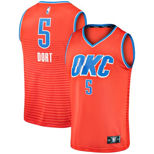 Men's Luguentz Dort Orange Oklahoma City Thunder Fast Break Replica Player Jersey