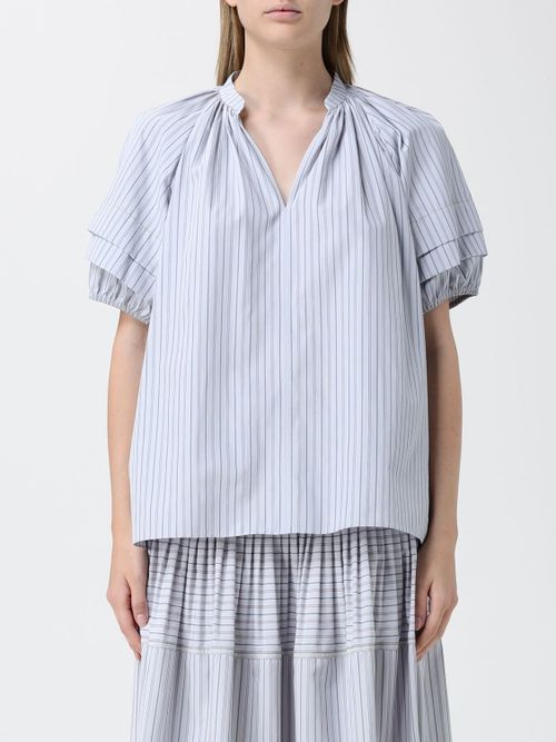 Top Woman color Gnawed Blue