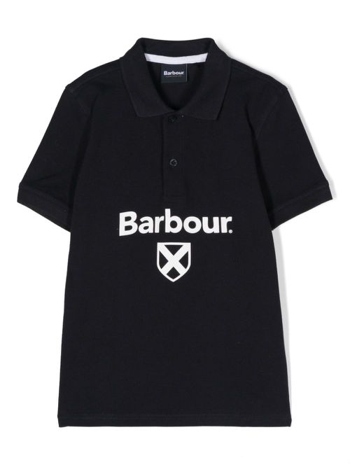 Logo-print polo shirt - Blue