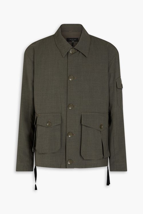 Cade wool-blend overshirt