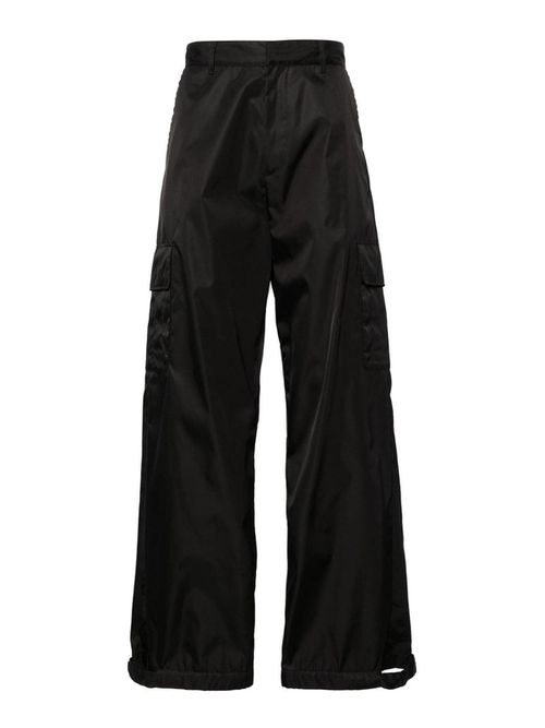 Wide-leg cargo trousers