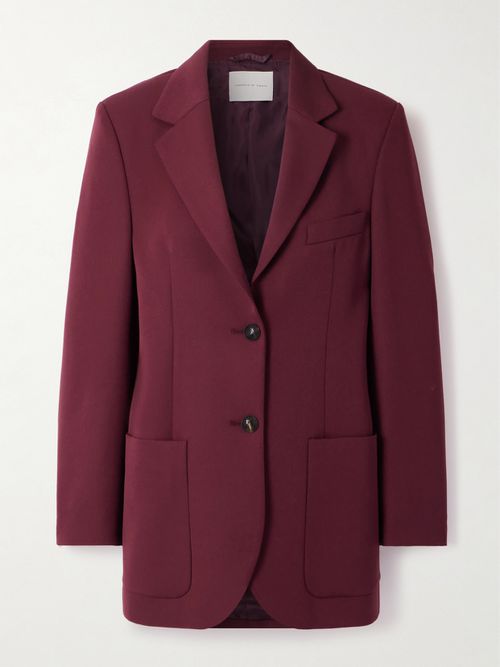 Sebastian Grain De Poudre Wool Blazer - Burgundy
